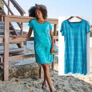 Fresh Produce Seashore Sadie Dress Aqua Teal Medium